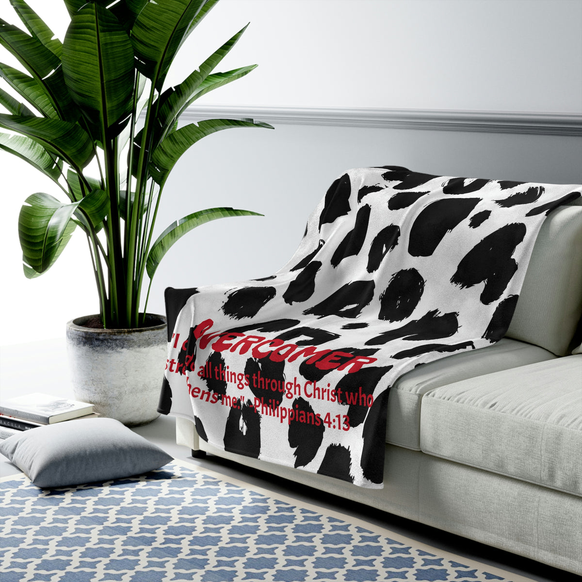 OVERCOMER Velveteen Plush Blanket