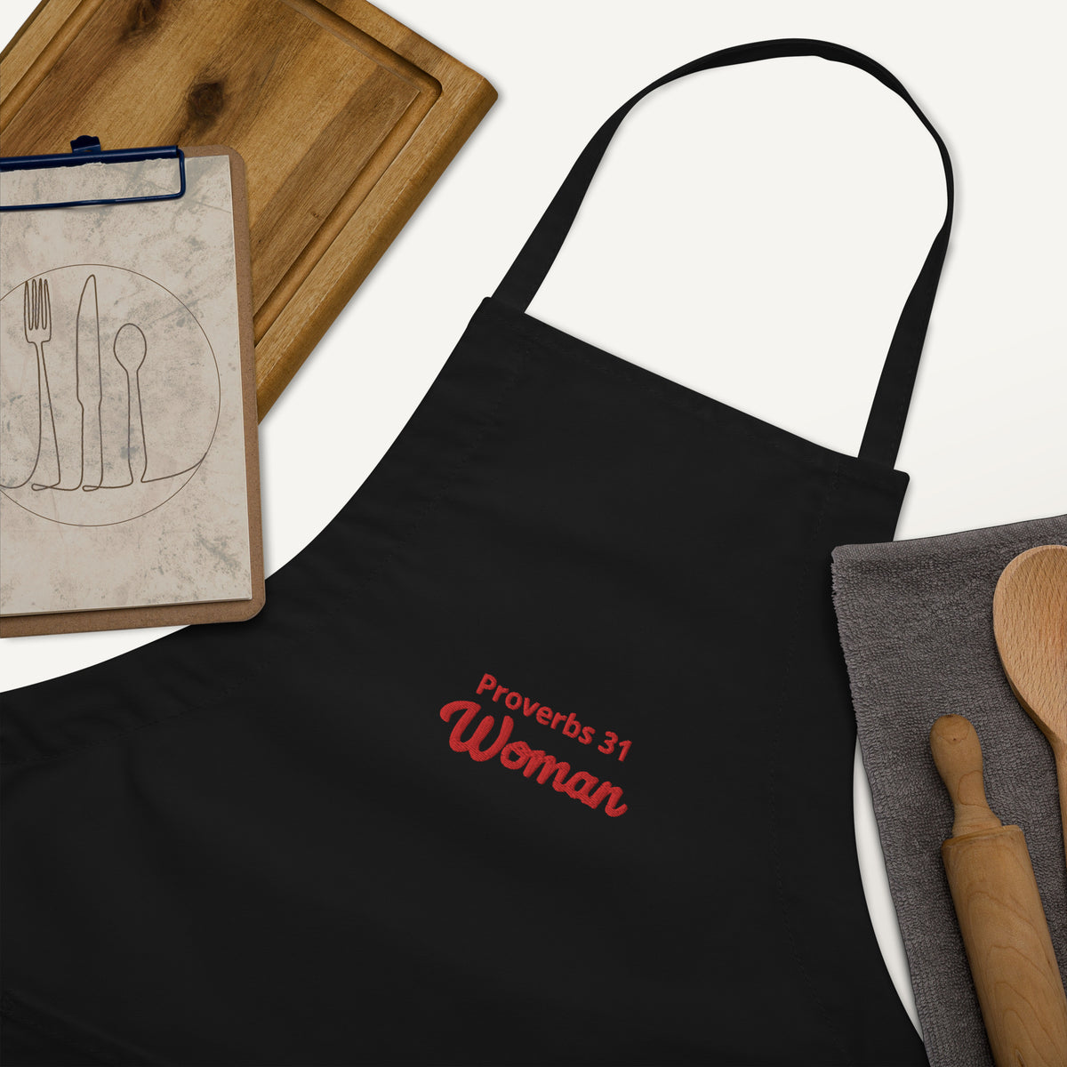 Proverbs 31 Embroidered Apron