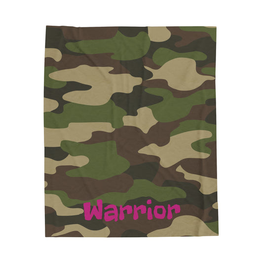 Pink Warrior Velveteen Plush Blanket