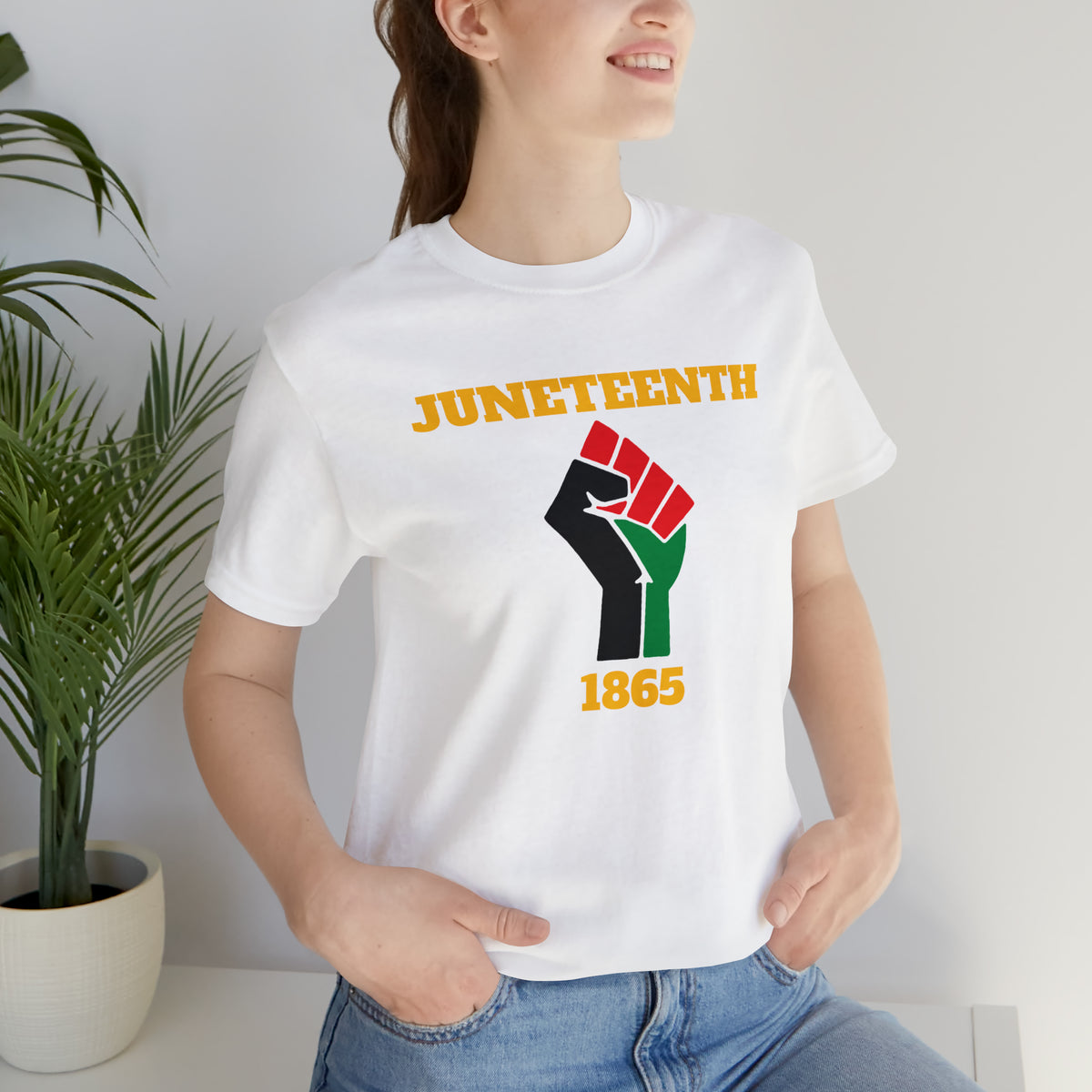 Juneteenth Fist Unisex Jersey Short Sleeve Tee