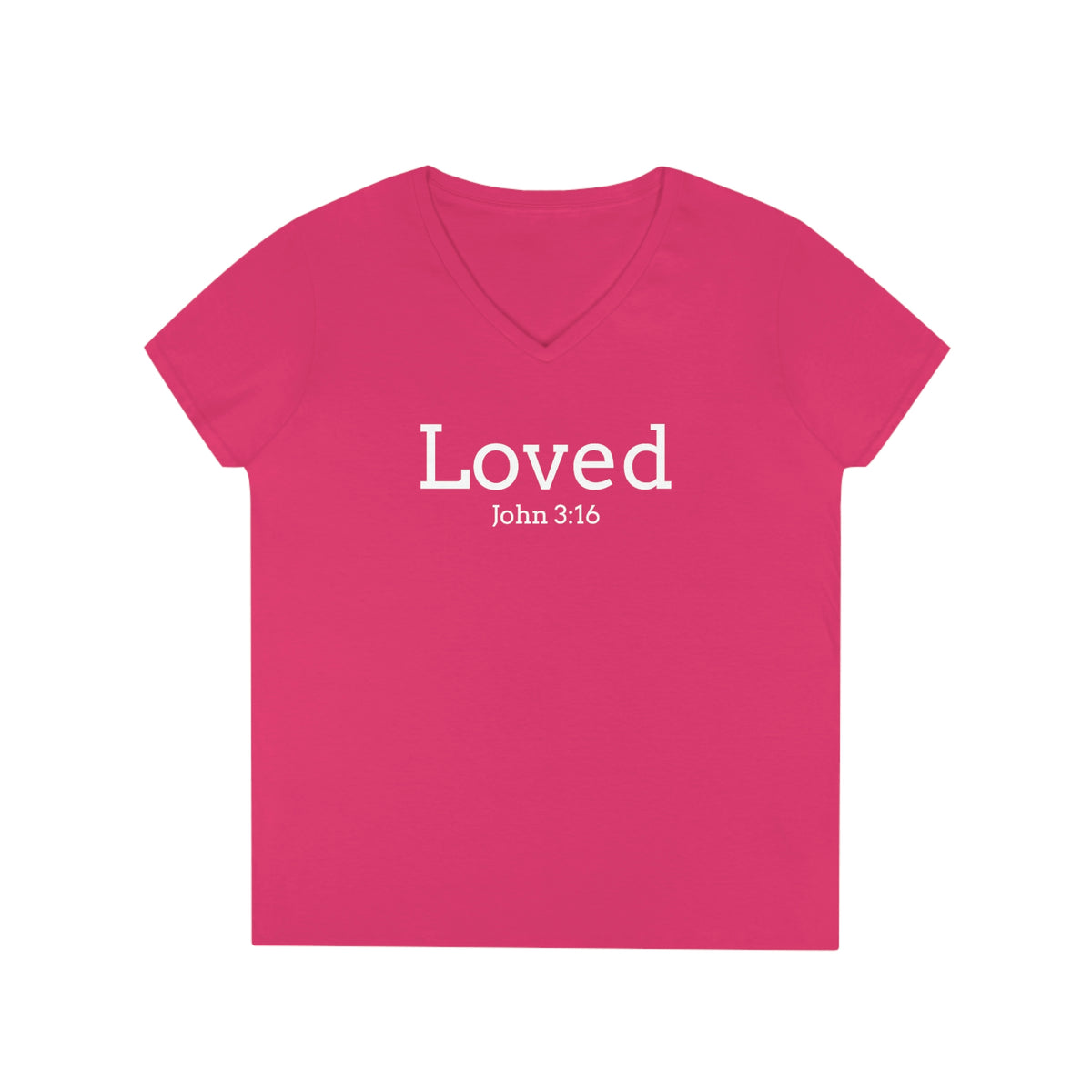 "Loved" Ladies' V-Neck T-Shirt