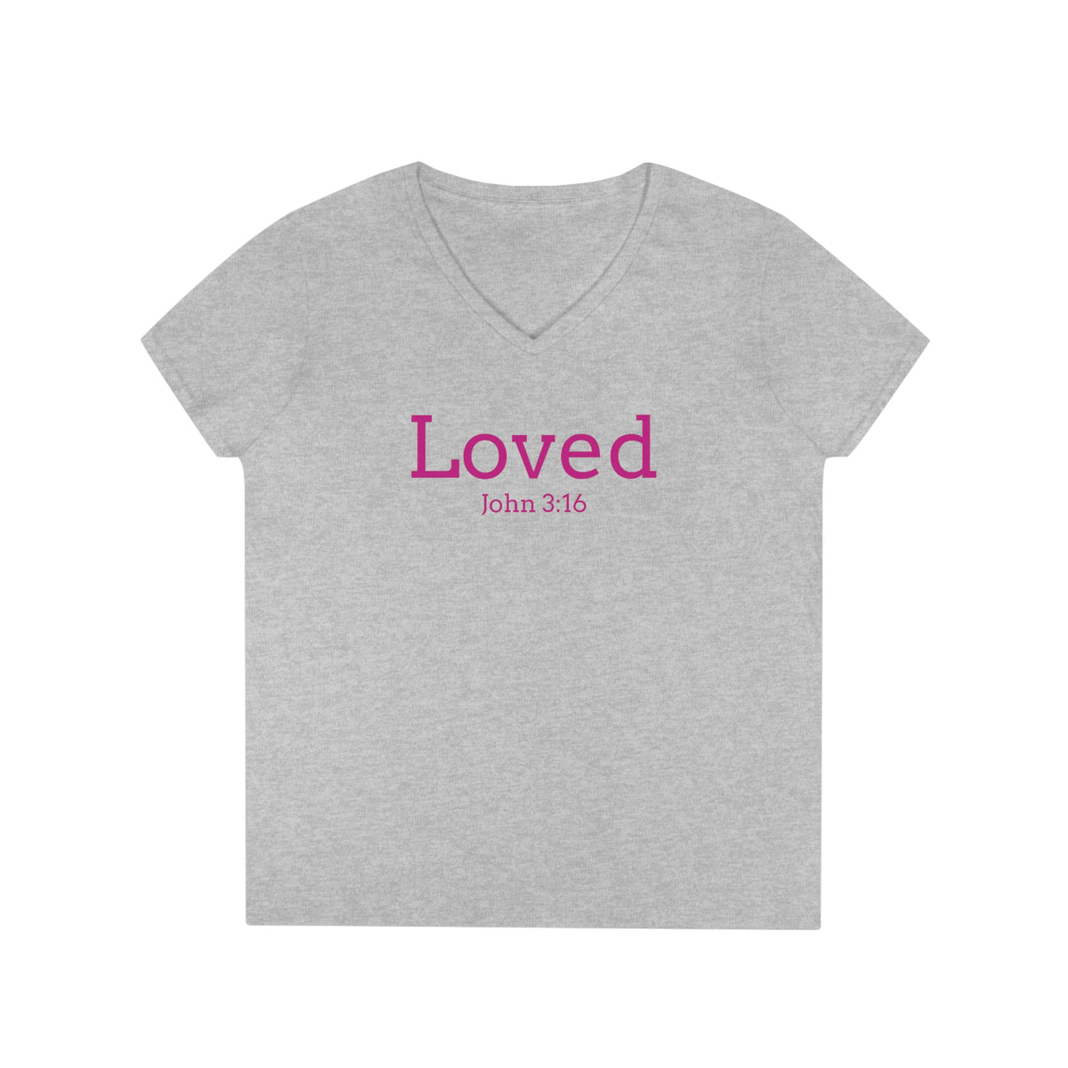"Loved" Ladies' V-Neck T-Shirt