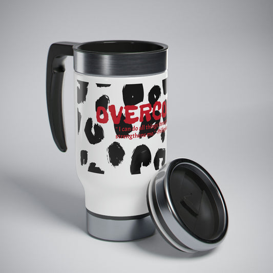 OVERCOMER Stainless Steel Travel Mug with Handle, 14oz