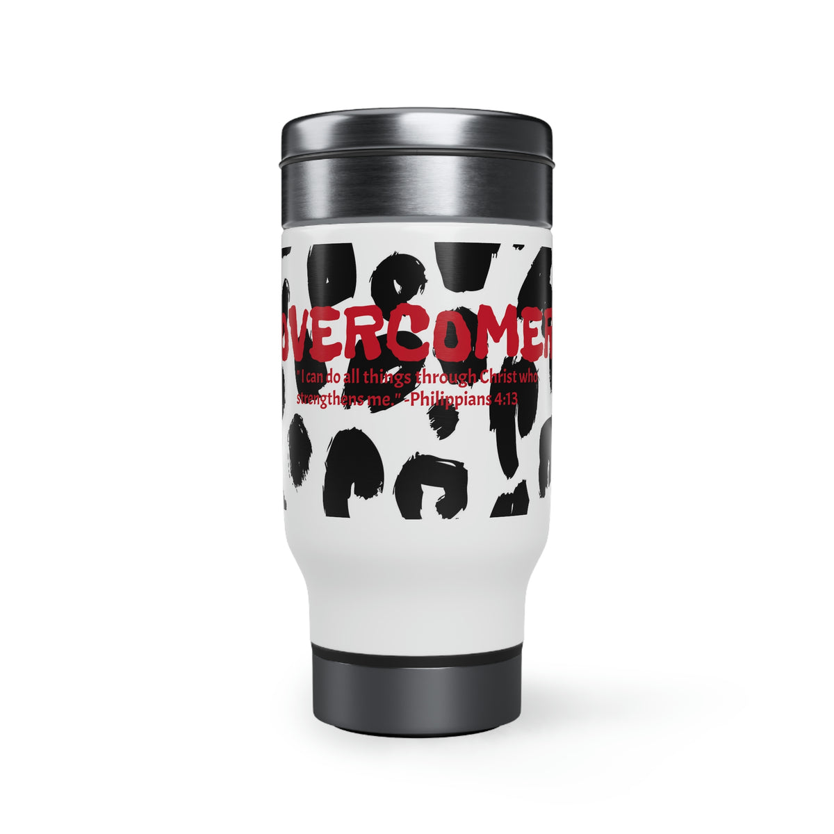 OVERCOMER Stainless Steel Travel Mug with Handle, 14oz