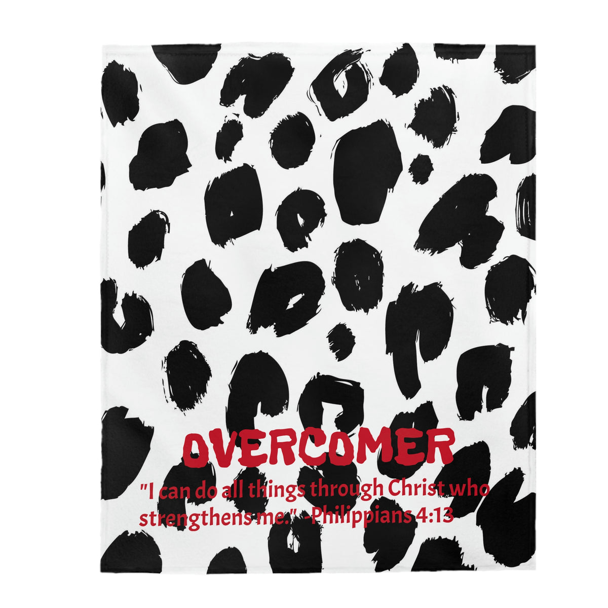 OVERCOMER Velveteen Plush Blanket