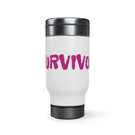 SURVIVOR Stainless Steel Travel Mug with Handle, 14oz