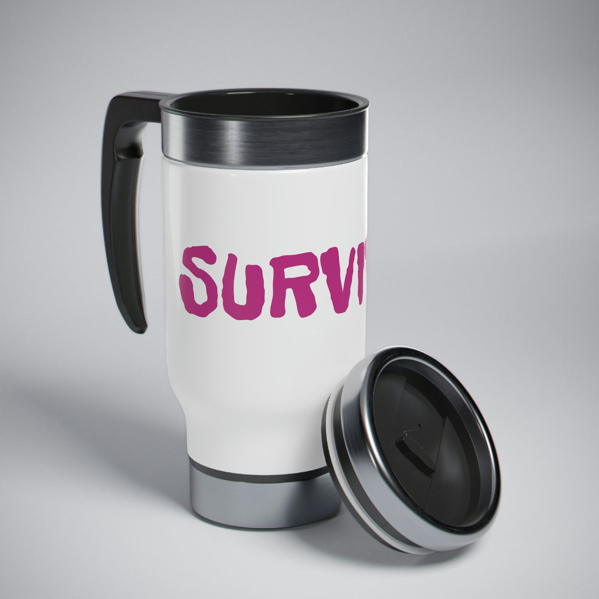 SURVIVOR Stainless Steel Travel Mug with Handle, 14oz