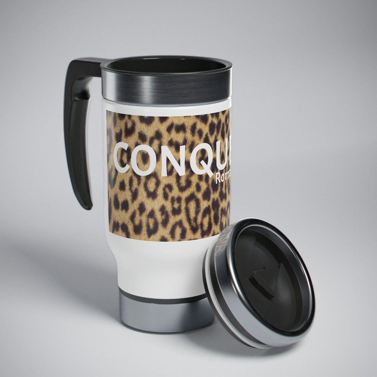 CONQUEROR Stainless Steel Travel Mug with Handle, 14oz