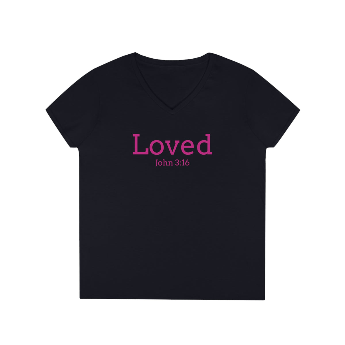"Loved" Ladies' V-Neck T-Shirt