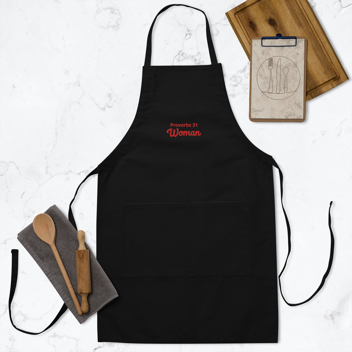 Proverbs 31 Embroidered Apron